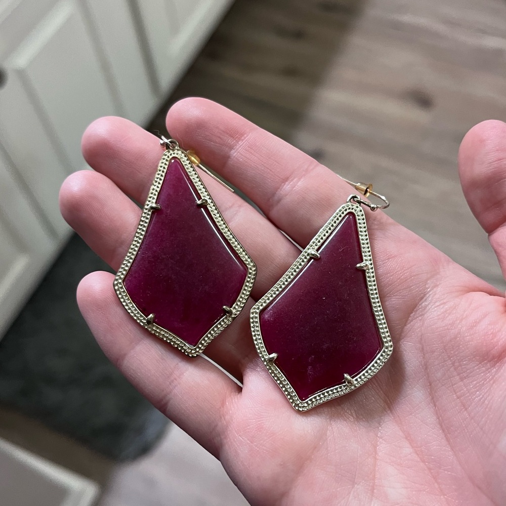 Kendra Scott Maroon/Burgundy Earrings